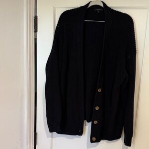 Quince Black Cardigan Sweater